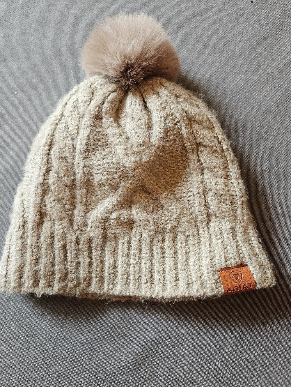 Ariat Cable Knit Beanie with Pom